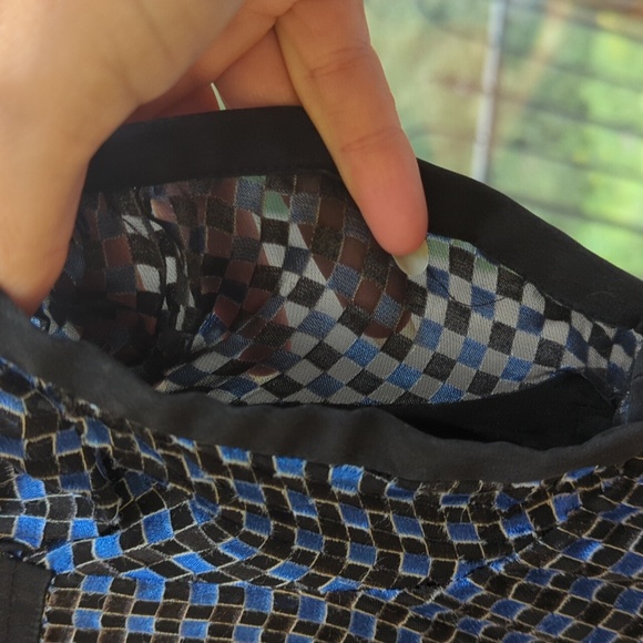 Women's designer dress black and blue by shoshana size 4 - Picture 8 of 8